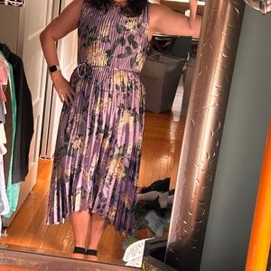 Vince silk pleated dress